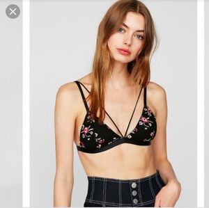 Express one eleven embroidered bra nwot